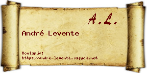 André Levente névjegykártya