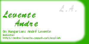 levente andre business card