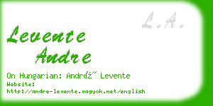 levente andre business card
